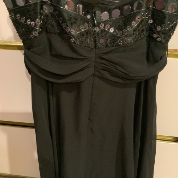 Black BCBGMAXAZRIA. cocktail dress with sequins Sz 4 - Picture 5 of 6